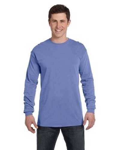 Comfort Colors C6014 Adult Heavyweight Long-Sleeve T-Shirt - Fluorescent True Blue - HIT a Double