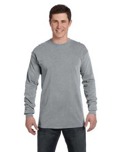 Comfort Colors C6014 Adult Heavyweight Long-Sleeve T-Shirt - Granite - HIT a Double