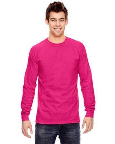 Comfort Colors C6014 Adult Heavyweight Long-Sleeve T-Shirt - Heliconia - HIT a Double