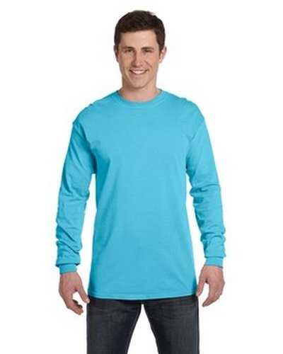 Comfort Colors C6014 Adult Heavyweight Long-Sleeve T-Shirt - Lagoon Blue - HIT a Double