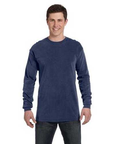 Comfort Colors C6014 Adult Heavyweight Long-Sleeve T-Shirt - Midnight - HIT a Double