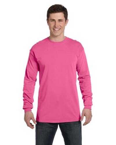 Comfort Colors C6014 Adult Heavyweight Long-Sleeve T-Shirt - Neon Pink - HIT a Double