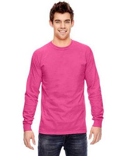 Comfort Colors C6014 Adult Heavyweight Long-Sleeve T-Shirt - Peony - HIT a Double