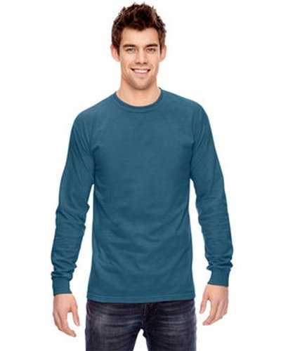 Comfort Colors C6014 Adult Heavyweight Long-Sleeve T-Shirt - Topaz Blue - HIT a Double