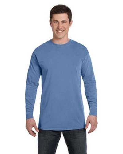 Comfort Colors C6014 Adult Heavyweight Long-Sleeve T-Shirt - Washed Denim - HIT a Double