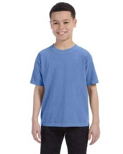 Comfort Colors C9018 Youth Midweight T-Shirt - Fluorescent True Blue - HIT a Double