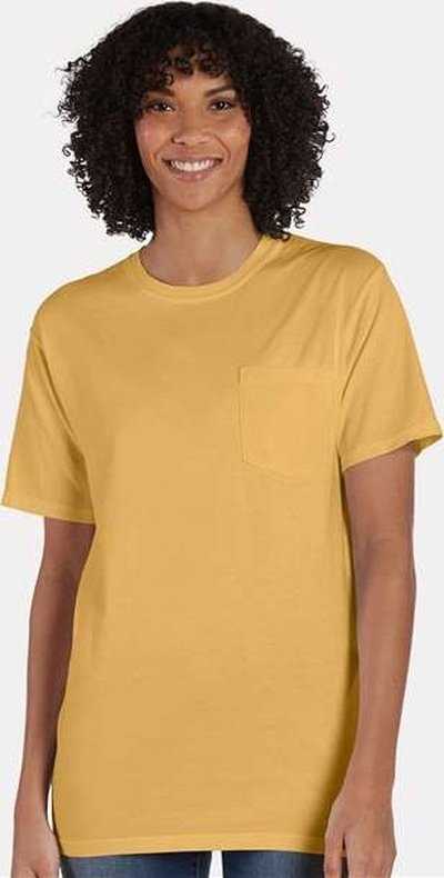 Comfortwash By Hanes GDH150 Garment-Dyed Pocket T-Shirt - Artisan Gold - HIT a Double - 2