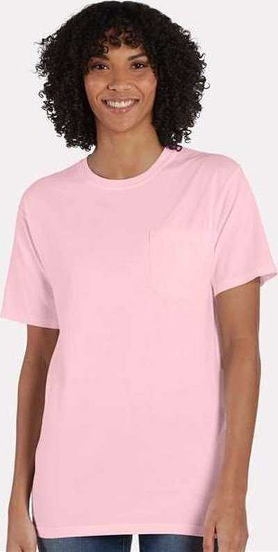 Comfortwash By Hanes GDH150 Garment-Dyed Pocket T-Shirt - Cotton Candy - HIT a Double - 2