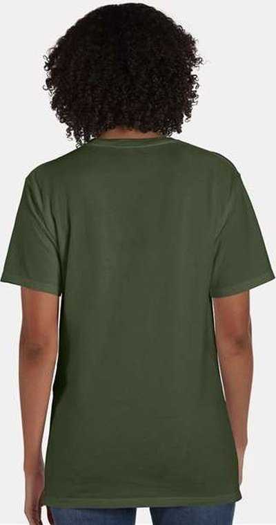 Comfortwash By Hanes GDH150 Garment-Dyed Pocket T-Shirt - Moss - HIT a Double - 4