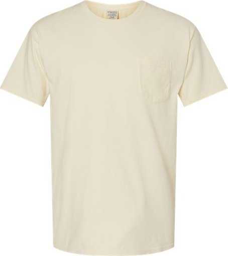 Comfortwash By Hanes GDH150 Garment-Dyed Pocket T-Shirt - Parchment - HIT a Double - 1