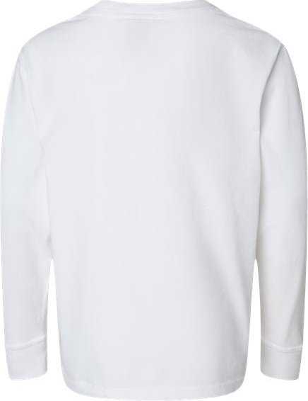 Comfortwash By Hanes GDH275 Garment-Dyed Youth Long Sleeve T-Shirt - White - HIT a Double - 5