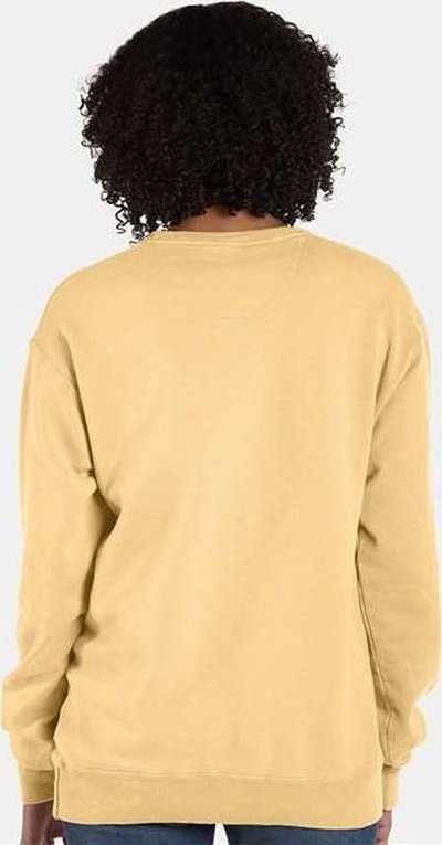 Comfortwash By Hanes GDH400 Garment-Dyed Unisex Crewneck Sweatshirt - Summer Squash Yellow - HIT a Double - 4