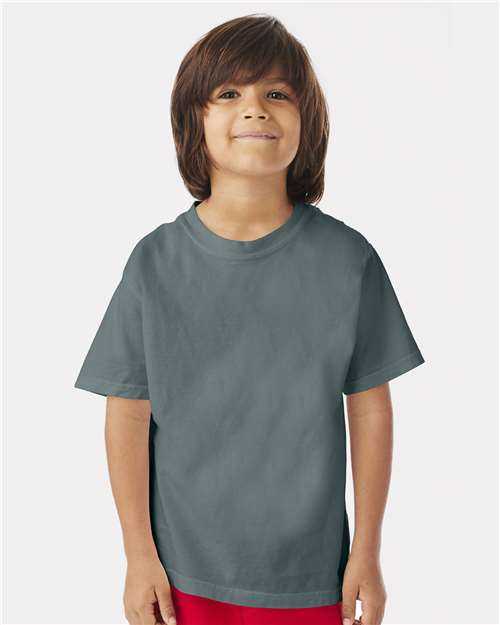 Comfortwash GDH175 Garment-Dyed Youth T-Shirt - Cypress Green&quot; - &quot;HIT a Double