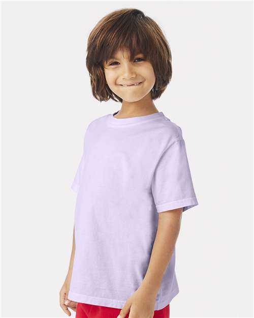 Comfortwash GDH175 Garment-Dyed Youth T-Shirt - Future Lavender&quot; - &quot;HIT a Double