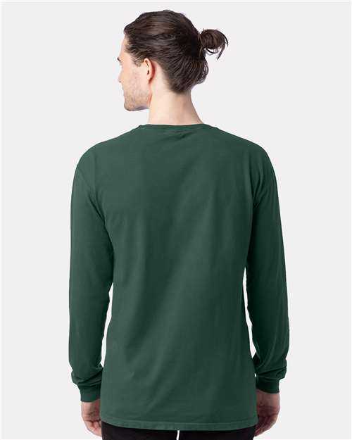 Comfortwash GDH200 Garment-Dyed Long Sleeve T-Shirt - Field Green&quot; - &quot;HIT a Double
