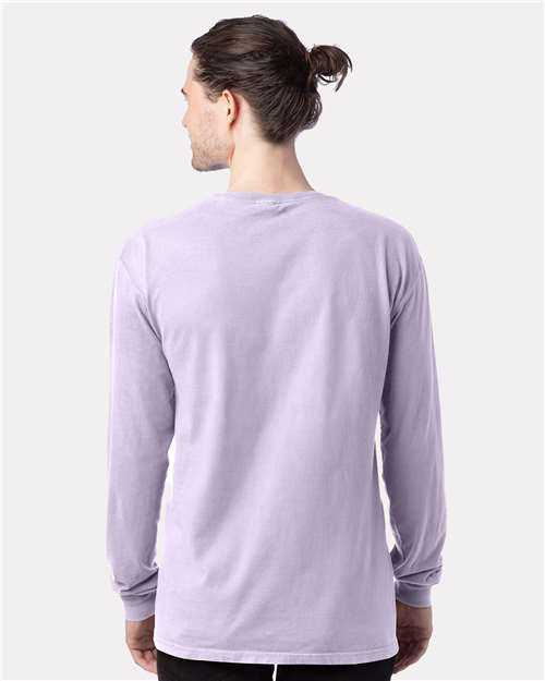 Comfortwash GDH200 Garment-Dyed Long Sleeve T-Shirt - Future Lavender&quot; - &quot;HIT a Double