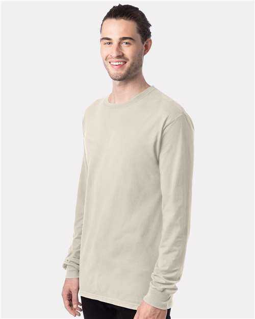 Comfortwash GDH200 Garment-Dyed Long Sleeve T-Shirt - Parchment" - "HIT a Double
