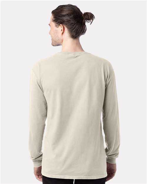 Comfortwash GDH200 Garment-Dyed Long Sleeve T-Shirt - Parchment&quot; - &quot;HIT a Double