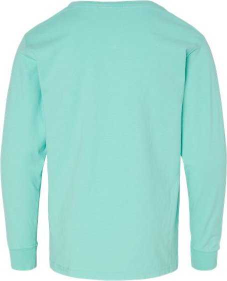 Comfortwash GDH275 Garment-Dyed Youth Long Sleeve T-Shirt - Mint&quot; - &quot;HIT a Double