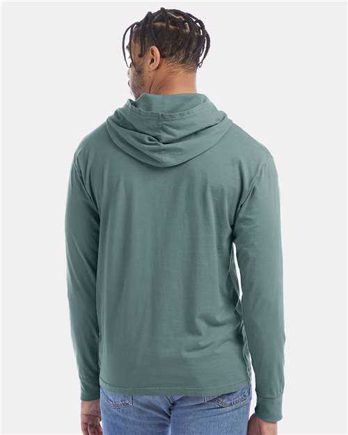 Comfortwash GDH280 Garment-Dyed Jersey Hooded Long Sleeve T-Shirt - Cypress Green - HIT a Double - 3