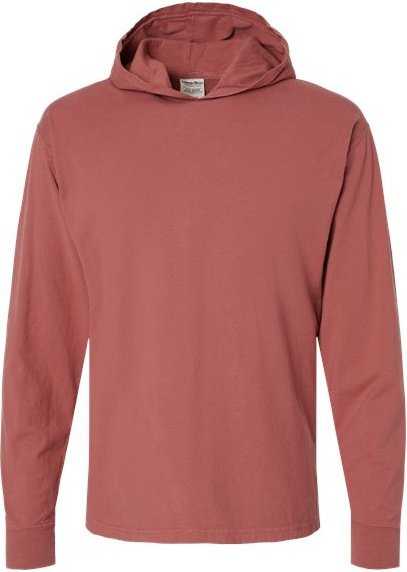 Comfortwash GDH280 Garment-Dyed Jersey Hooded Long Sleeve T-Shirt - Nantucket Red - HIT a Double - 4