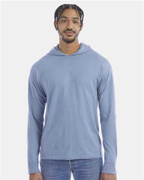 Comfortwash GDH280 Garment-Dyed Jersey Hooded Long Sleeve T-Shirt - Saltwater - HIT a Double - 1