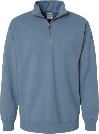 Comfortwash GDH425 Garment-Dyed Quarter-Zip Sweatshirt - Saltwater&quot; - &quot;HIT a Double