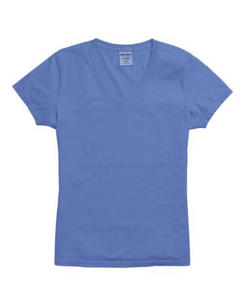 Comfortwash GDH125 Garment-Dyed Women&#39;s V-Neck T-Shirt - Deep Forte Blue - HIT a Double