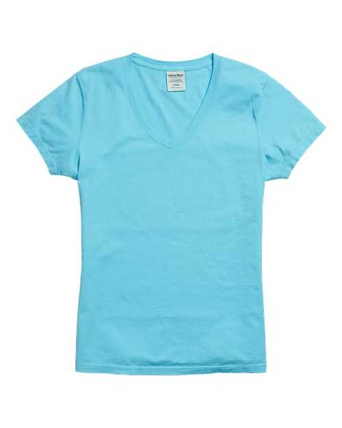 Comfortwash GDH125 Garment-Dyed Women&#39;s V-Neck T-Shirt - Freshwater - HIT a Double