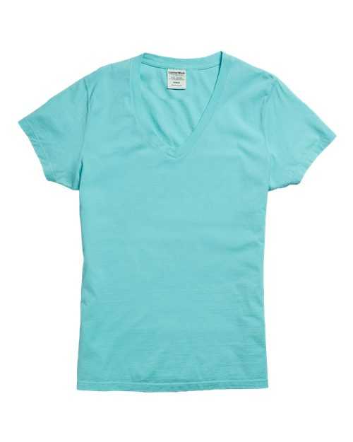 Comfortwash GDH125 Garment-Dyed Women&#39;s V-Neck T-Shirt - Mint - HIT a Double