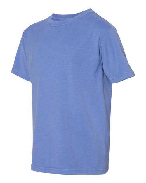 Comfortwash GDH175 Garment Dyed Youth Short Sleeve T-Shirt - Deep Forte Blue - HIT a Double
