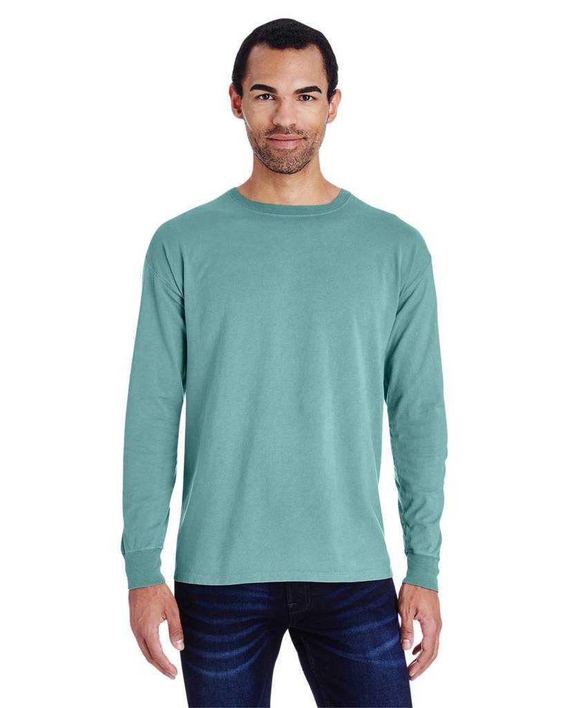 Comfortwash GDH200 Garment Dyed Long Sleeve T-Shirt - Spanish Moss - HIT a Double