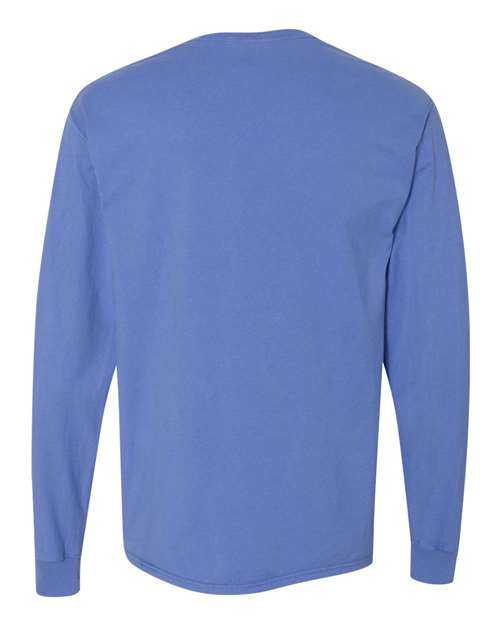 Comfortwash GDH250 Garment Dyed Long Sleeve T-Shirt With a Pocket - Deep Forte Blue - HIT a Double