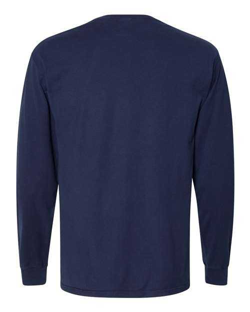Comfortwash GDH250 Garment Dyed Long Sleeve T-Shirt With a Pocket - Navy - HIT a Double