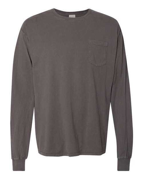Comfortwash GDH250 Garment Dyed Long Sleeve T-Shirt With a Pocket - New Railroad Grey - HIT a Double