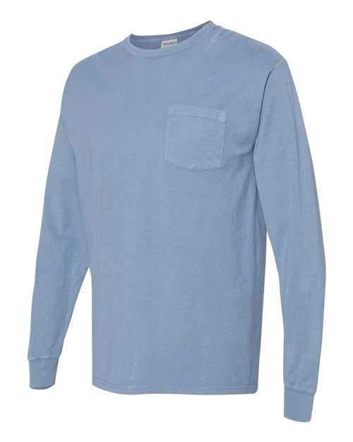 Comfortwash GDH250 Garment Dyed Long Sleeve T-Shirt With a Pocket - Saltwater - HIT a Double