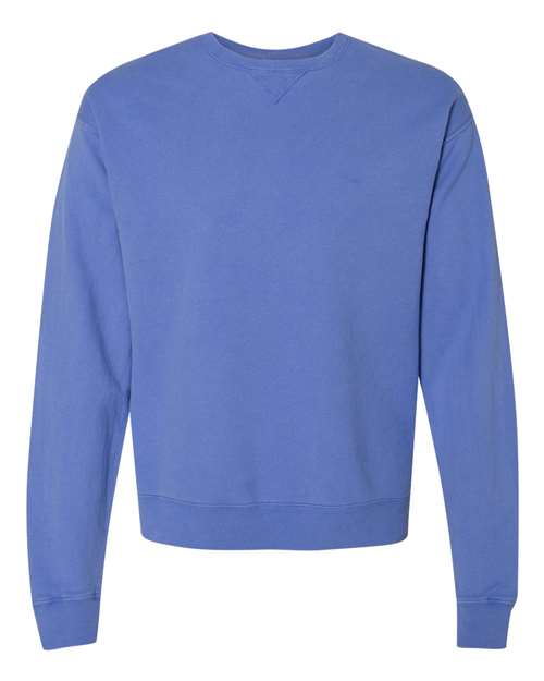 Comfortwash GDH400 Garment Dyed Unisex Crewneck Sweatshirt - Deep Forte Blue - HIT a Double