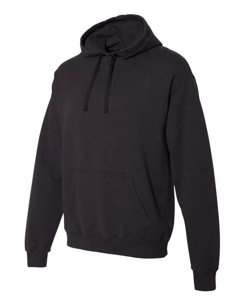 Comfortwash GDH450 Garment Dyed Unisex Hooded Pullover Sweatshirt - Black - HIT a Double