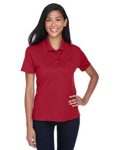 Core 365 78181P Ladies&#39; Origin Performance Pique Polo with Pocket - Red - HIT a Double