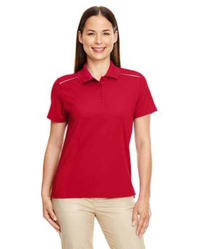 Core 365 78181R Ladies&#39; Radiant Performance Pique Polo with Reflective Piping - Red - HIT a Double