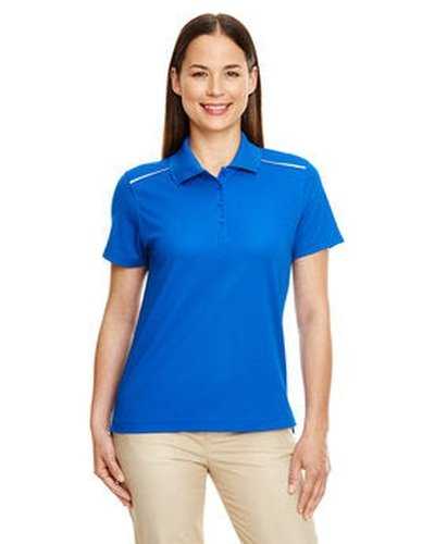 Core 365 78181R Ladies&#39; Radiant Performance Pique Polo with Reflective Piping - True Royal - HIT a Double