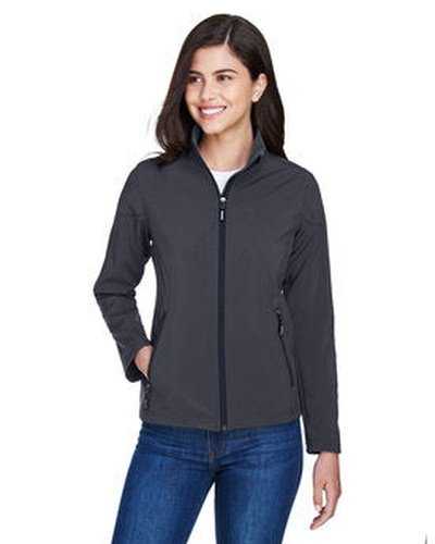 Core 365 78184 Ladies&#39; Cruise Two-Layer Fleece Bonded SoftShell Jacket - Carbon - HIT a Double