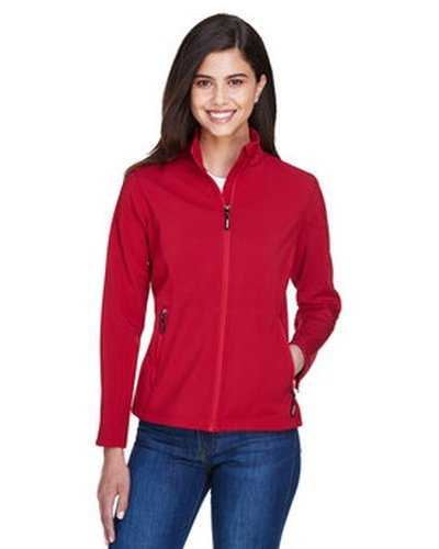 Core 365 78184 Ladies&#39; Cruise Two-Layer Fleece Bonded SoftShell Jacket - Red - HIT a Double