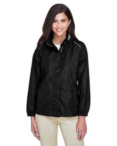 Core 365 78185 Ladies&#39; Climate Seam-Sealed Lightweight Variegated Ripstop Jacket - Black - HIT a Double
