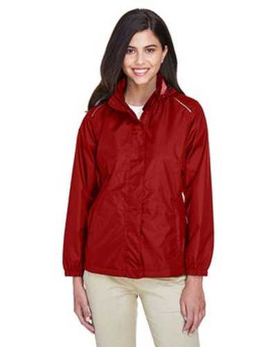 Core 365 78185 Ladies&#39; Climate Seam-Sealed Lightweight Variegated Ripstop Jacket - Red - HIT a Double