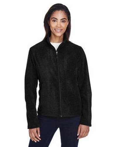 Core 365 78190 Ladies' Journey Fleece Jacket - Black - HIT a Double