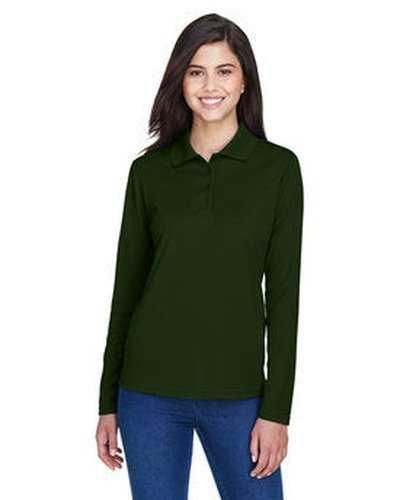Core 365 78192 Ladies&#39; Pinnacle Performance Long-Sleeve Pique Polo - Forest - HIT a Double
