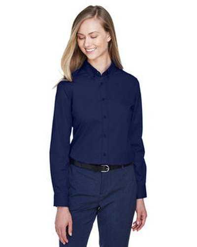 Core 365 78193 Ladies&#39; Operate Long-Sleeve Twill Shirt - Navy - HIT a Double