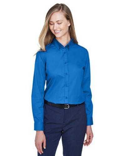 Core 365 78193 Ladies&#39; Operate Long-Sleeve Twill Shirt - True Royal - HIT a Double