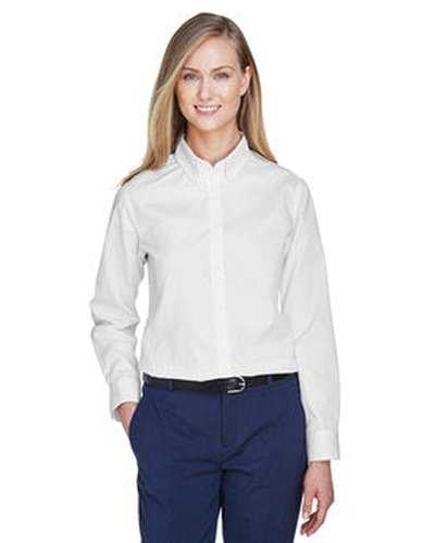 Core 365 78193 Ladies&#39; Operate Long-Sleeve Twill Shirt - White - HIT a Double